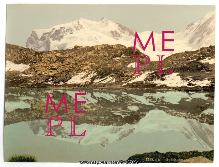 : Riffel Lake and Monte Rosa, Valais, Alps of, Switzerland : Riffel Lake and Monte Rosa, Valais, Alps of, Switzerland