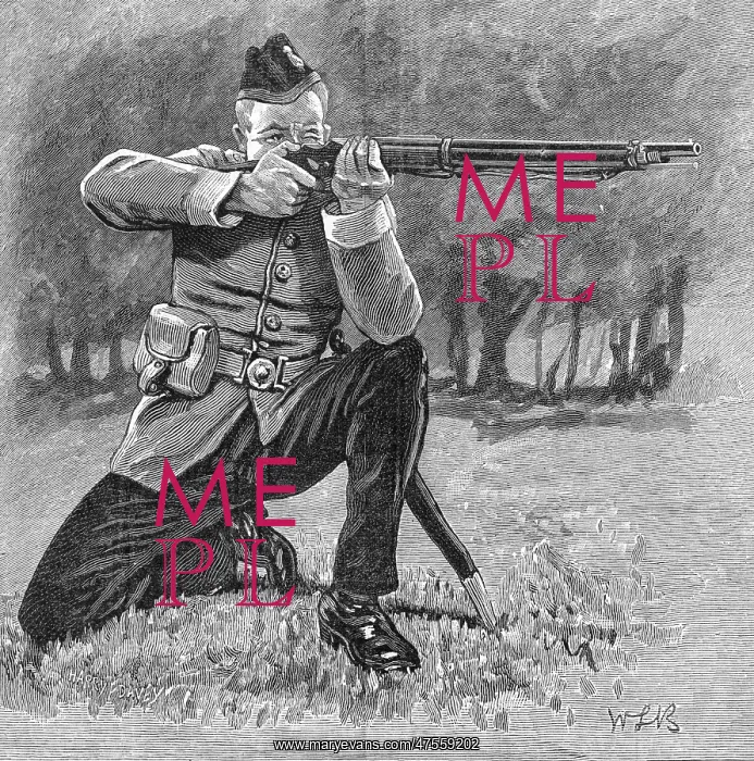  : Rifle, kneeling position, 1892