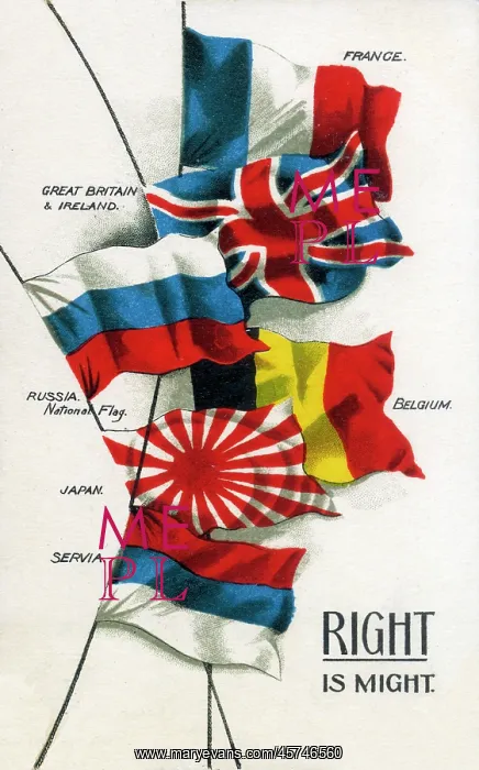 : Right is Might - The Flags of the Allies - WW1 : Right is Might - The Flags of the Allies - WW1