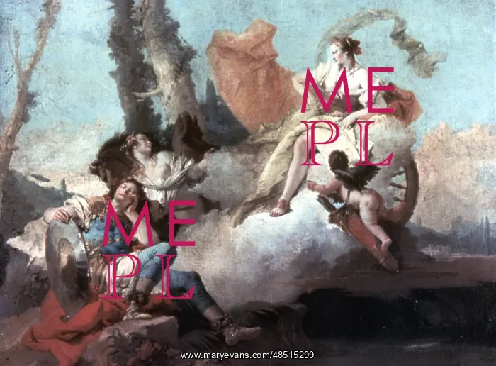 : Rinaldo Enchanted by Armida, 1742. Painting : Rinaldo Enchanted by Armida, 1742. Painting
