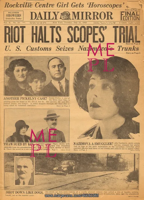 : Riot halts Scopes Monkey Trial in Tennessee, USA : Riot halts Scopes Monkey Trial in Tennessee, USA