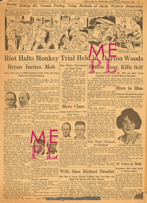 : Riot halts Scopes Monkey Trial in Tennessee, USA : Riot halts Scopes Monkey Trial in Tennessee, USA