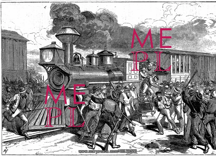 : Riot by railroad workers at Martinsburg on the : Riot by railroad workers at Martinsburg on the
