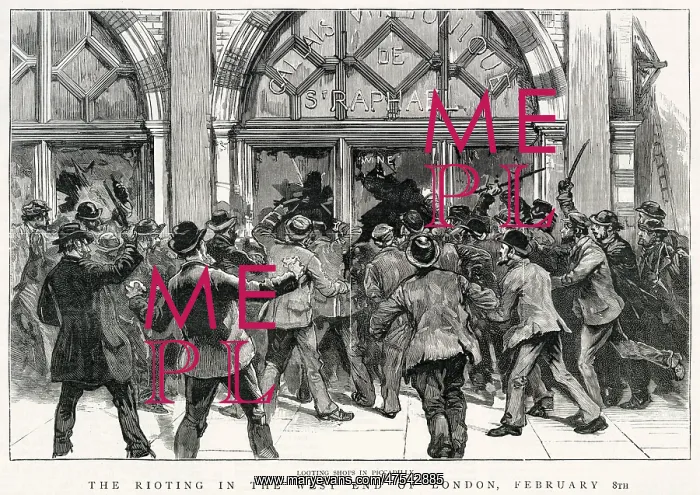 : Rioting in the West End of London 1886 : Rioting in the West End of London 1886