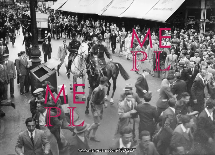 : Riots during demonstration in London, 1937 : Riots during demonstration in London, 1937