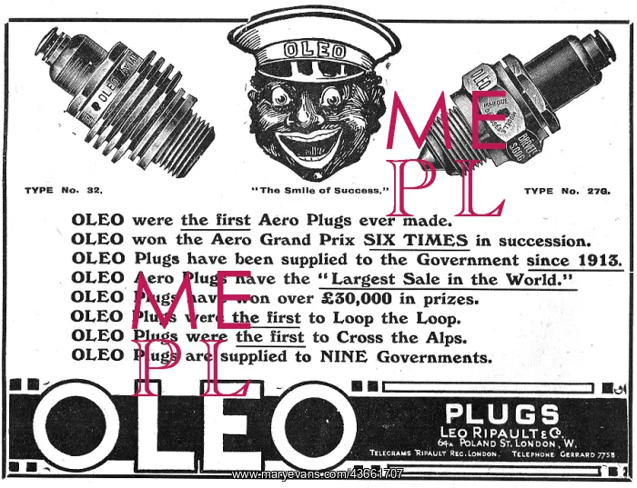 : Ripault Oleo Aero Engine Sparking Plugs: Achievements : Ripault Oleo Aero Engine Sparking Plugs: Achievements
