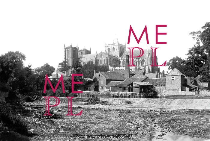  : Ripon, the Cathedral and the Weir c1885