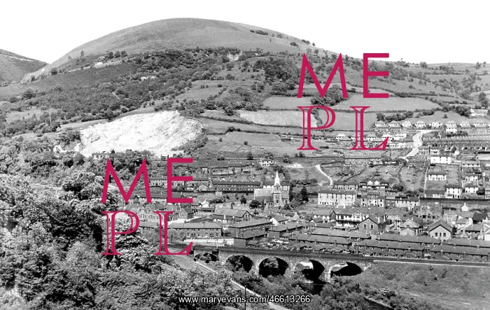  : Risca, view showing Twm-Barlwm c1955