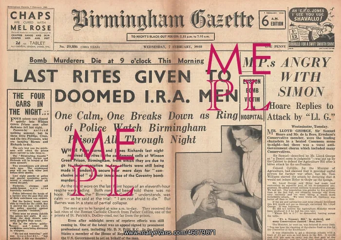 : Last rites given to condemned I.R.A. men : Last rites given to condemned I.R.A. men