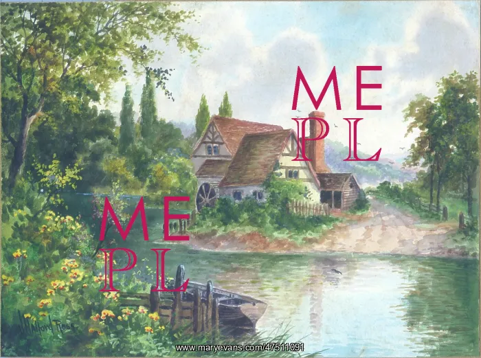 : River with Mill : River with Mill