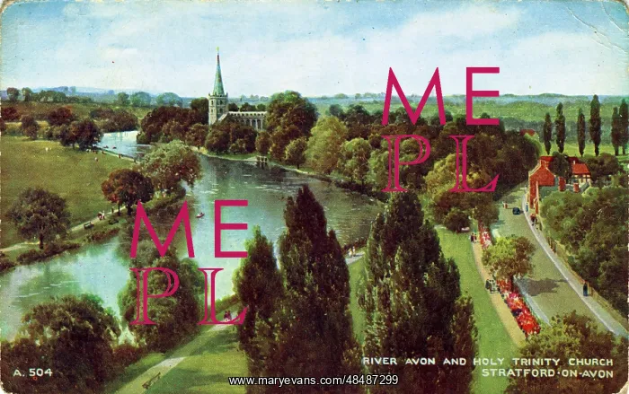 : River Avon & Holy Trinity Church, Stratford-upon-Avon : River Avon & Holy Trinity Church, Stratford-upon-Avon