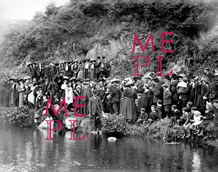 : River baptism at Fishguard, Wales : River baptism at Fishguard, Wales