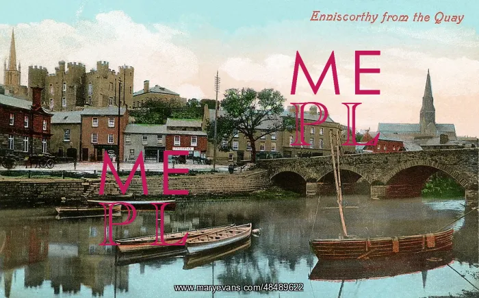 : The River & Bridge, Enniscorthy, County Wexford : The River & Bridge, Enniscorthy, County Wexford