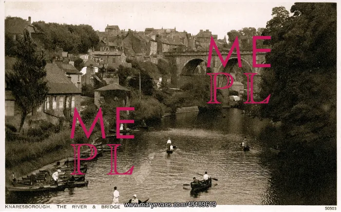 : The River & Bridge, Knaresborough, Yorkshire : The River & Bridge, Knaresborough, Yorkshire