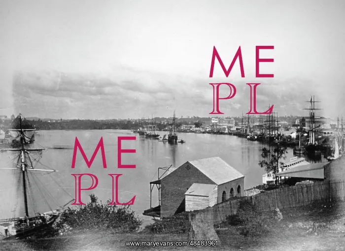  : River at Brisbane, Australia 1870-1880