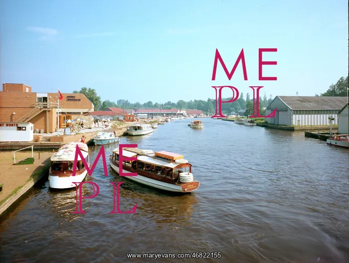 : River Bure, Norfolk Broads - Below Wroxham Bridge : River Bure, Norfolk Broads - Below Wroxham Bridge