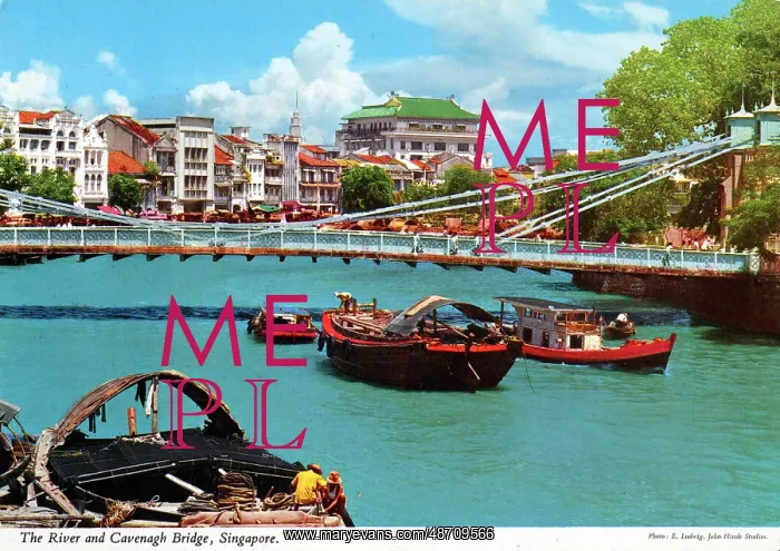 : The River and Cavenagh Bridge, Singapore : The River and Cavenagh Bridge, Singapore