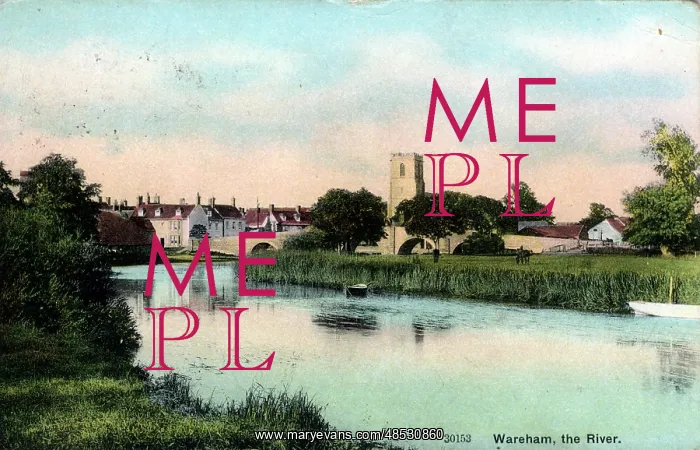 : The River & Church, Wareham, Dorset : The River & Church, Wareham, Dorset