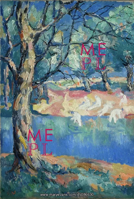 : River in the Forest by Kasimir Malevich : River in the Forest by Kasimir Malevich