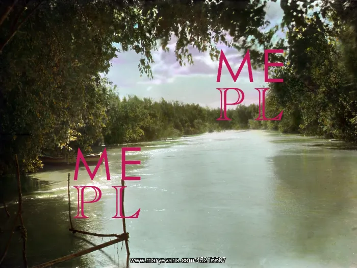 : The River Jordan, Holy Land, Jordan, hand ? : The River Jordan, Holy Land, Jordan, hand ?
