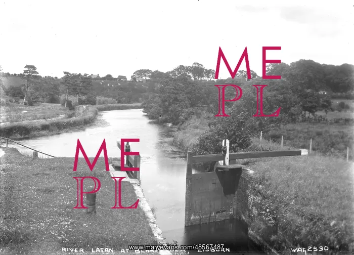 : River Lagan at Blares Lock, Lisburn : River Lagan at Blares Lock, Lisburn