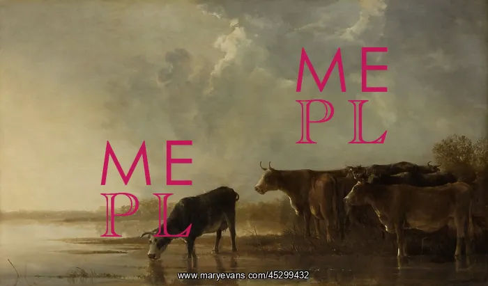 : River Landscape with Cows, by Cuyp : River Landscape with Cows, by Cuyp