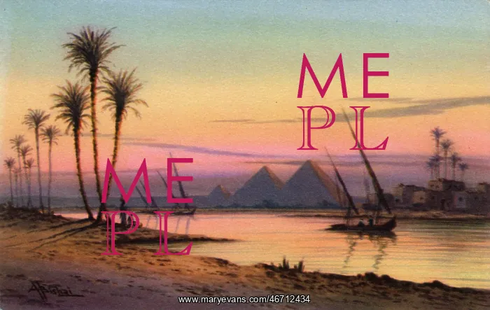: The River Nile and the Pyramids of Giza, Cairo, Egypt : The River Nile and the Pyramids of Giza, Cairo, Egypt