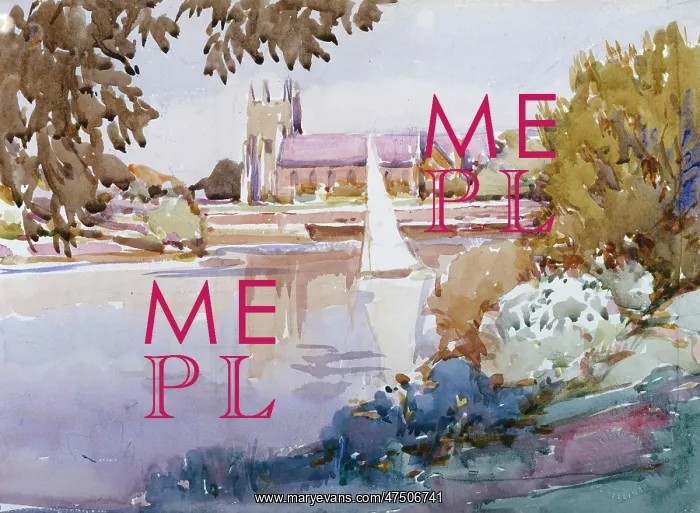 : River Scene with church in the background : River Scene with church in the background