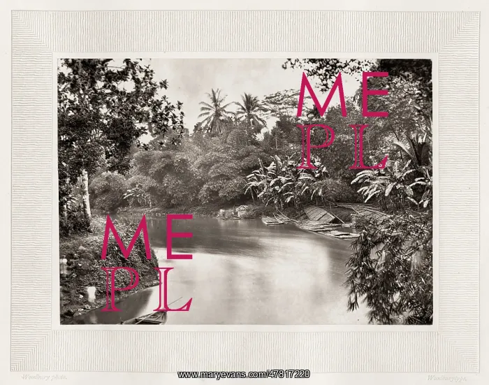 : River scene, Java, Indonesia, Woodburytpe : River scene, Java, Indonesia, Woodburytpe