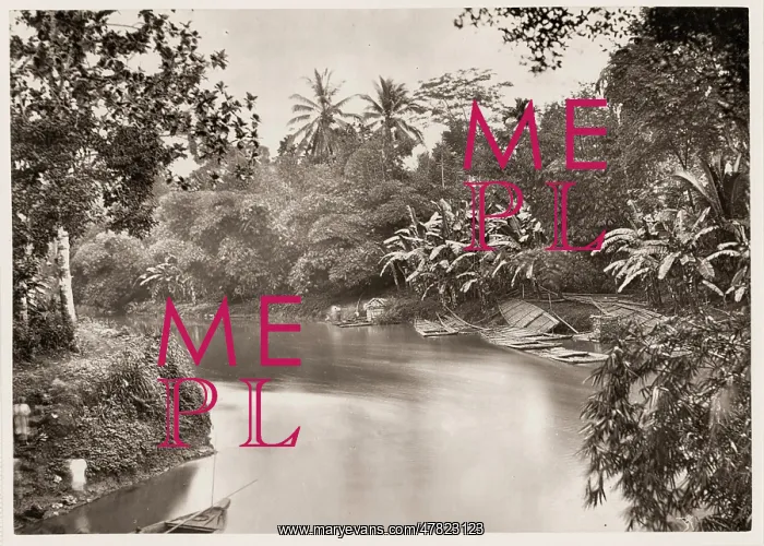 : River scene, Java, Indonesia, Woodburytype