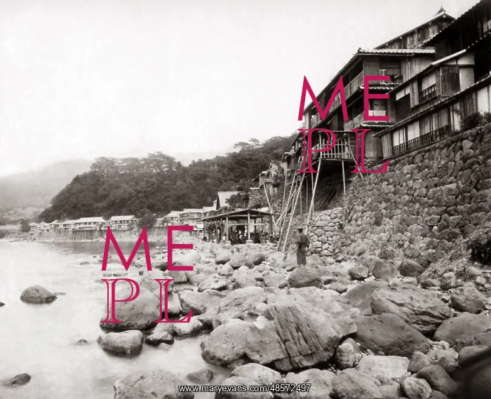  : River scene, Obama, Japan circa 1890