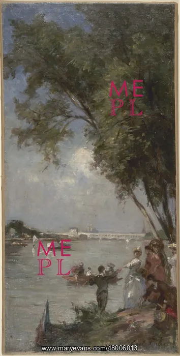 : The River Seine at Bas-Meudon : The River Seine at Bas-Meudon