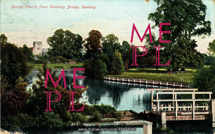 : River & St Thomas of Canterbury Church, Goring-on-Thames : River & St Thomas of Canterbury Church, Goring-on-Thames