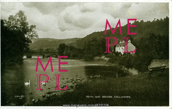 : River Teith & Bridge, Callander, Stirlingshire : River Teith & Bridge, Callander, Stirlingshire