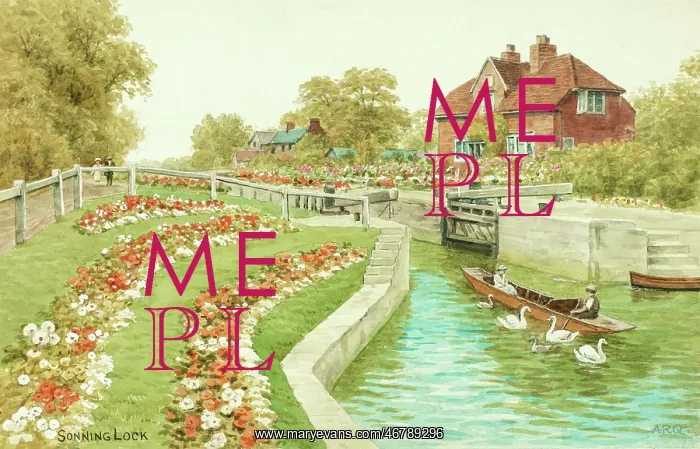 : River Thames at Sonning Lock, Berkshire : River Thames at Sonning Lock, Berkshire