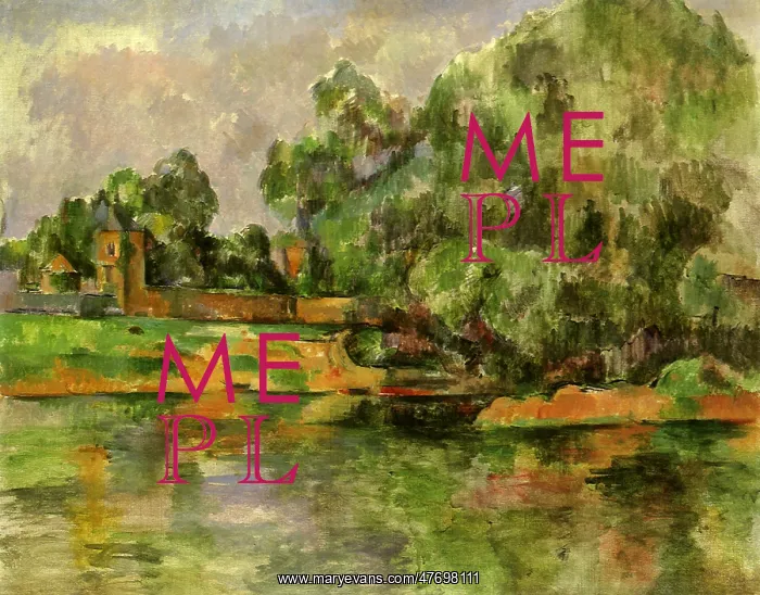  : Riverbank, by Paul Cezanne