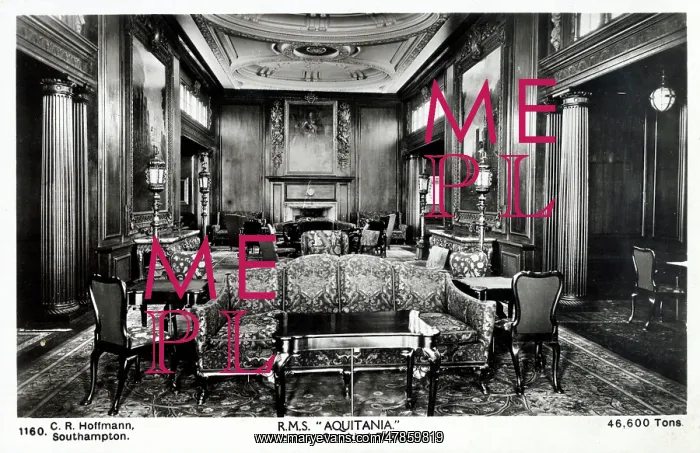 : RMS Aquitania - The Carolean Smoking Room : RMS Aquitania - The Carolean Smoking Room