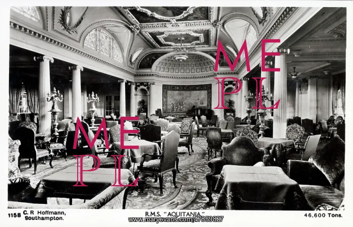 : RMS Aquitania - The First Class Lounge : RMS Aquitania - The First Class Lounge