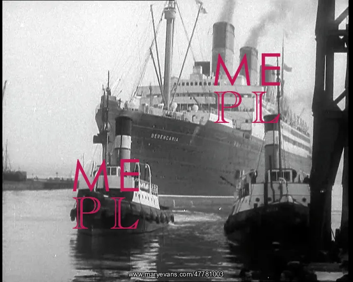 : The RMS Berengaria Ship Coming in to Dock : The RMS Berengaria Ship Coming in to Dock
