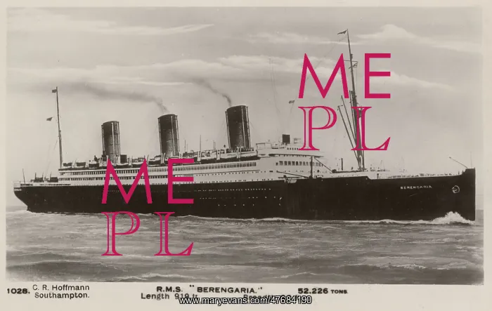 : RMS Berengaria, formerly SS Imperator, ocean liner : RMS Berengaria, formerly SS Imperator, ocean liner