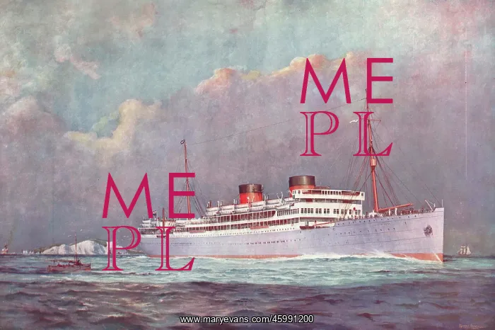 : RMS Carnarvon Castle Passing the Needles, 1927 : RMS Carnarvon Castle Passing the Needles, 1927