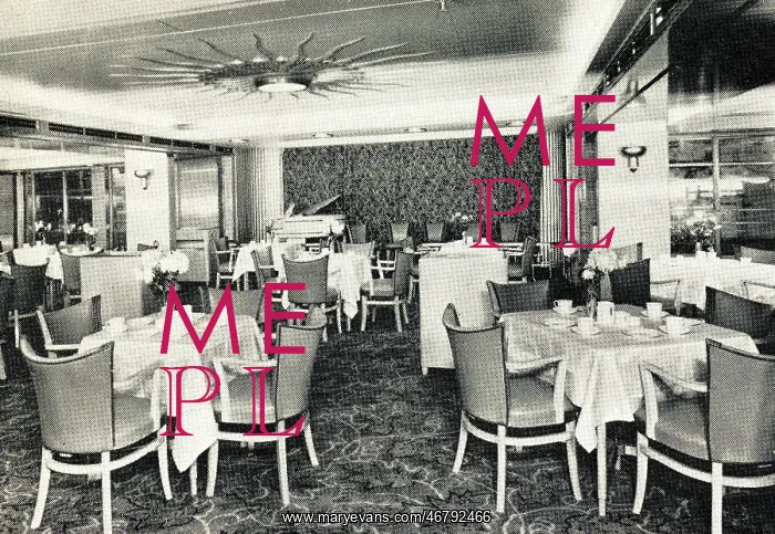 : RMS Caronia, Veranda Cafe : RMS Caronia, Veranda Cafe