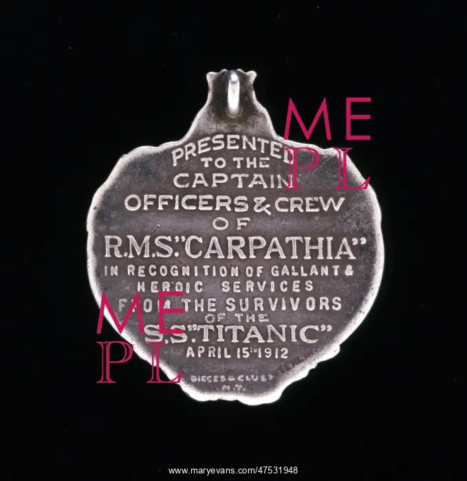 : RMS Carpathia medal : RMS Carpathia medal