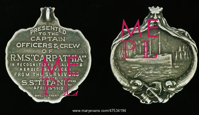 : RMS Carpathia medals : RMS Carpathia medals
