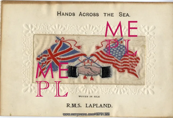 : RMS Lapland - silk postcard : RMS Lapland - silk postcard