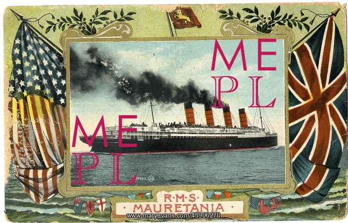 : RMS Mauretania, postcard : RMS Mauretania, postcard