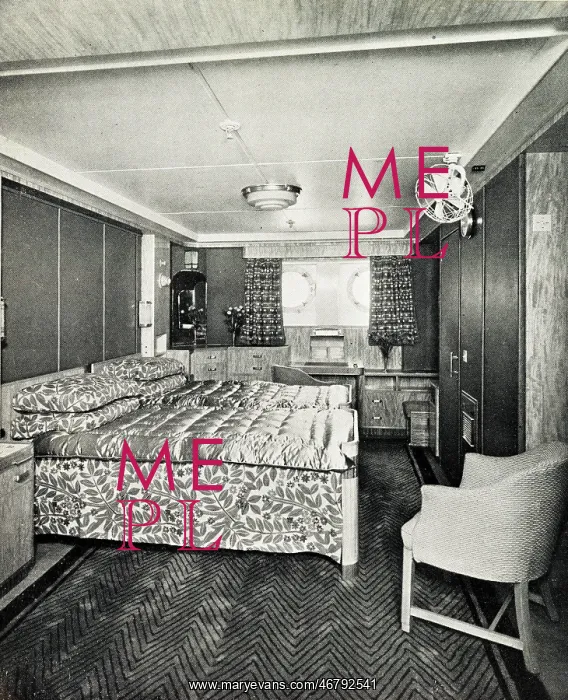 : RMS Mauretania, Stateroom : RMS Mauretania, Stateroom