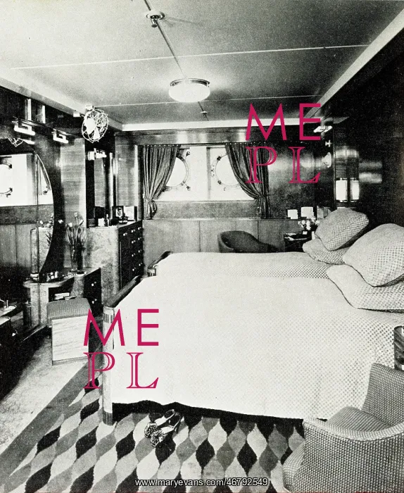 : RMS Mauretania, Stateroom : RMS Mauretania, Stateroom