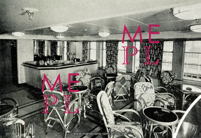 : RMS Mauretania, Veranda Cafe : RMS Mauretania, Veranda Cafe