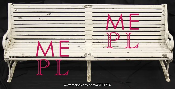 : RMS Olympic - cast iron deck bench : RMS Olympic - cast iron deck bench